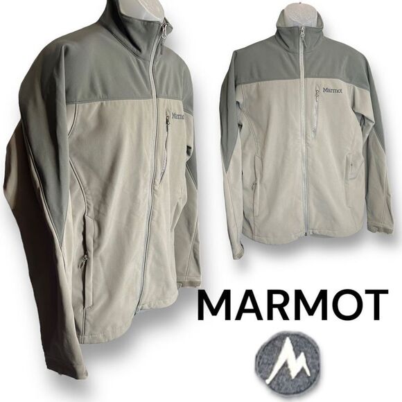 Marmot Jacket Trango Softshell Gray Jacket Wind M2 Men’s Medium Hiking Golf - Picture 1 of 11